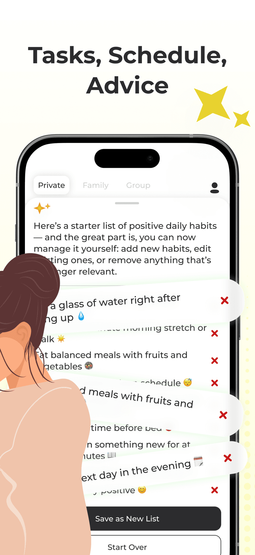 My List AI widget preview