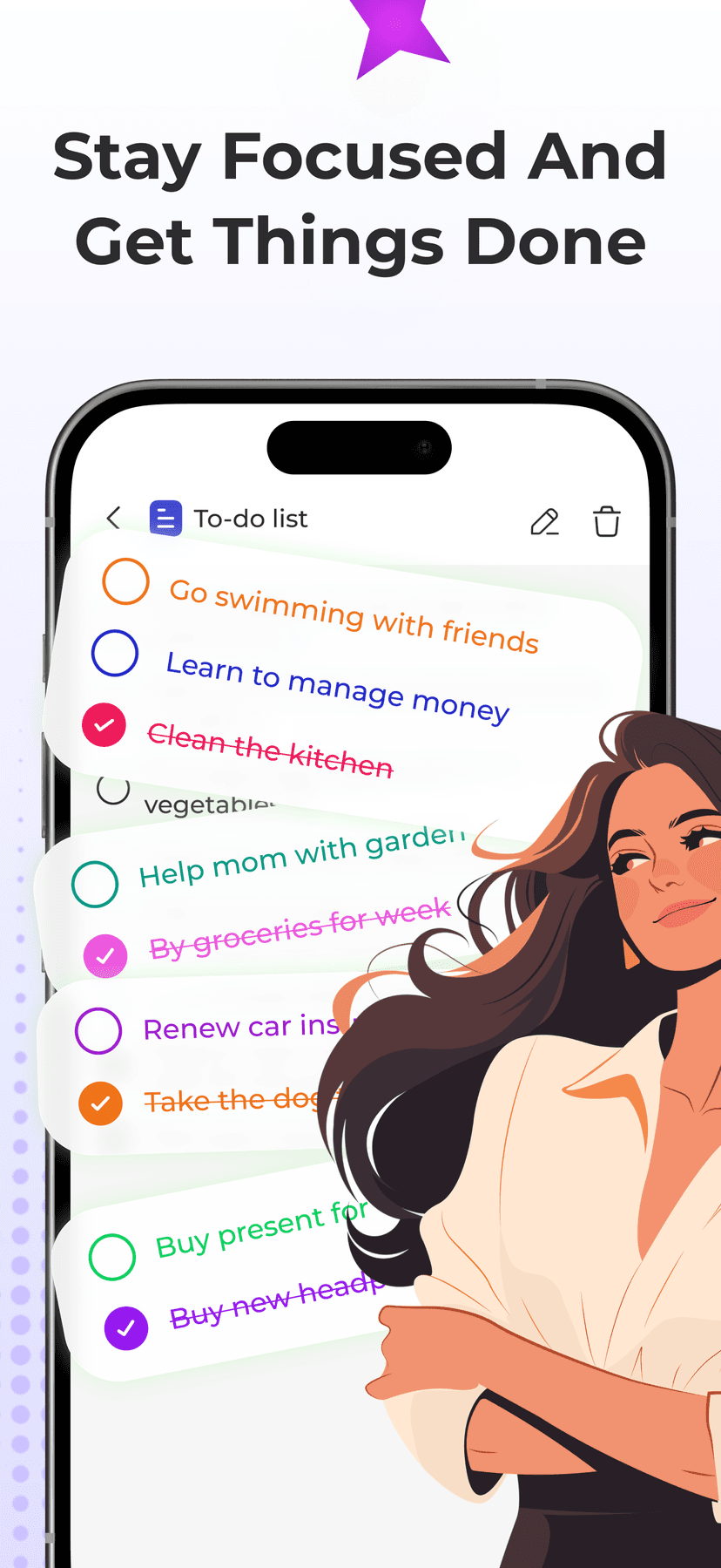 My List AI widget preview