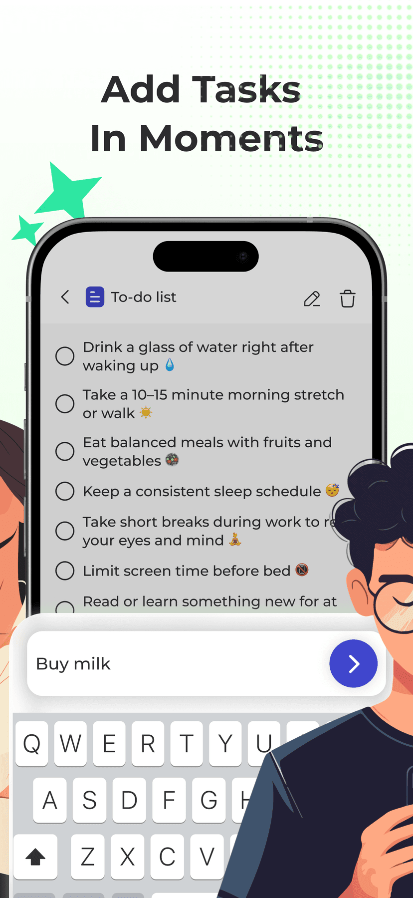 My List AI widget preview